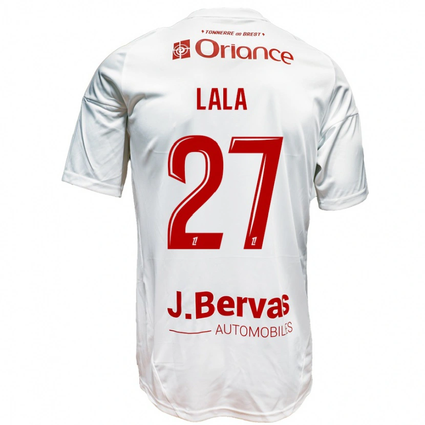 Danxen Herren Kenny Lala #27 Weiß Rot Auswärtstrikot Trikot 2024/25 T-Shirt Schweiz
