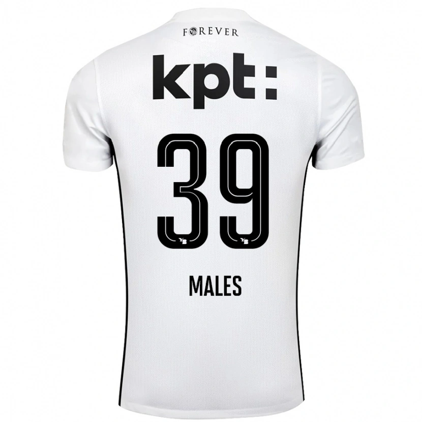 Danxen Herren Darian Males #39 Weiß Schwarz Auswärtstrikot Trikot 2024/25 T-Shirt Schweiz