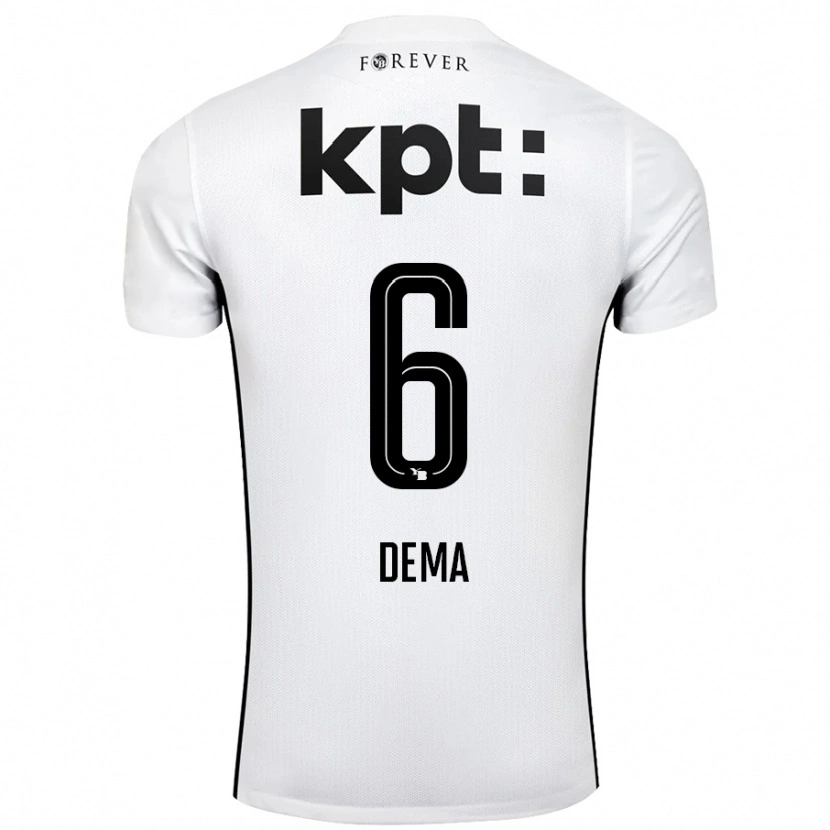 Danxen Herren Jashar Dema #6 Weiß Schwarz Auswärtstrikot Trikot 2024/25 T-Shirt Schweiz