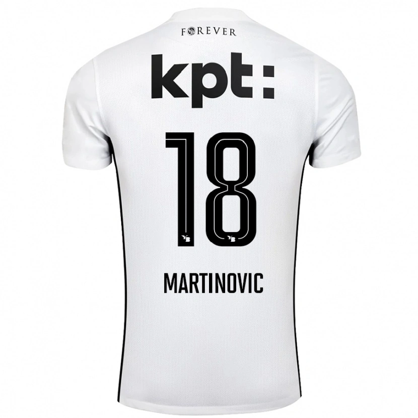 Danxen Herren Denis Martinovic #18 Weiß Schwarz Auswärtstrikot Trikot 2024/25 T-Shirt Schweiz