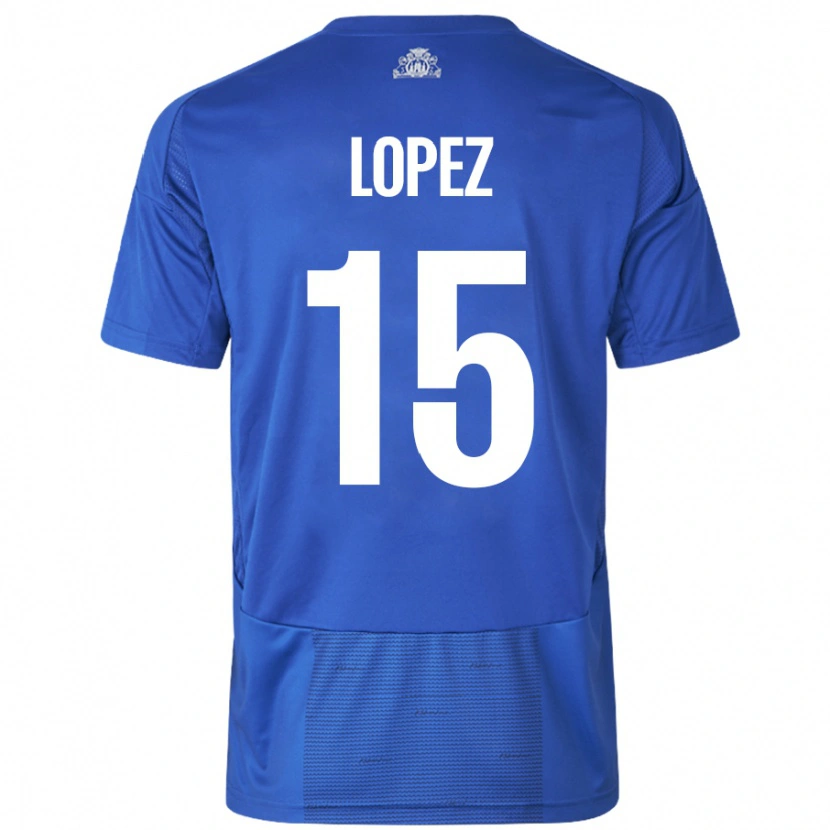 Danxen Herren Marcos López #15 Weiß Blau Auswärtstrikot Trikot 2024/25 T-Shirt Schweiz