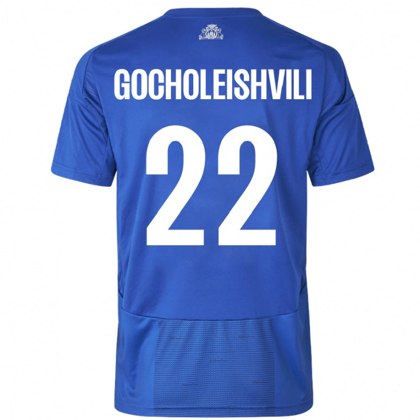 Danxen Herren Giorgi Gocholeishvili #22 Weiß Blau Auswärtstrikot Trikot 2024/25 T-Shirt Schweiz