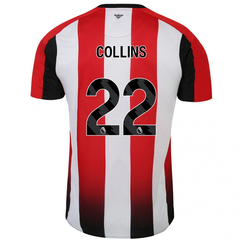 Danxen Damen Nathan Collins #22 Rot Weiß Heimtrikot Trikot 2024/25 T-Shirt Schweiz