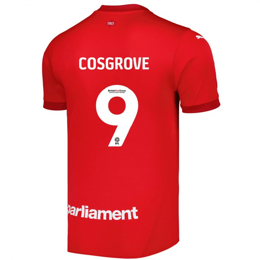 Danxen Damen Sam Cosgrove #9 Rot Heimtrikot Trikot 2024/25 T-Shirt Schweiz