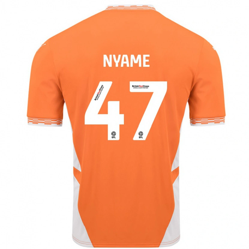 Danxen Damen Josh Nyame #47 Orange Weiß Heimtrikot Trikot 2024/25 T-Shirt Schweiz