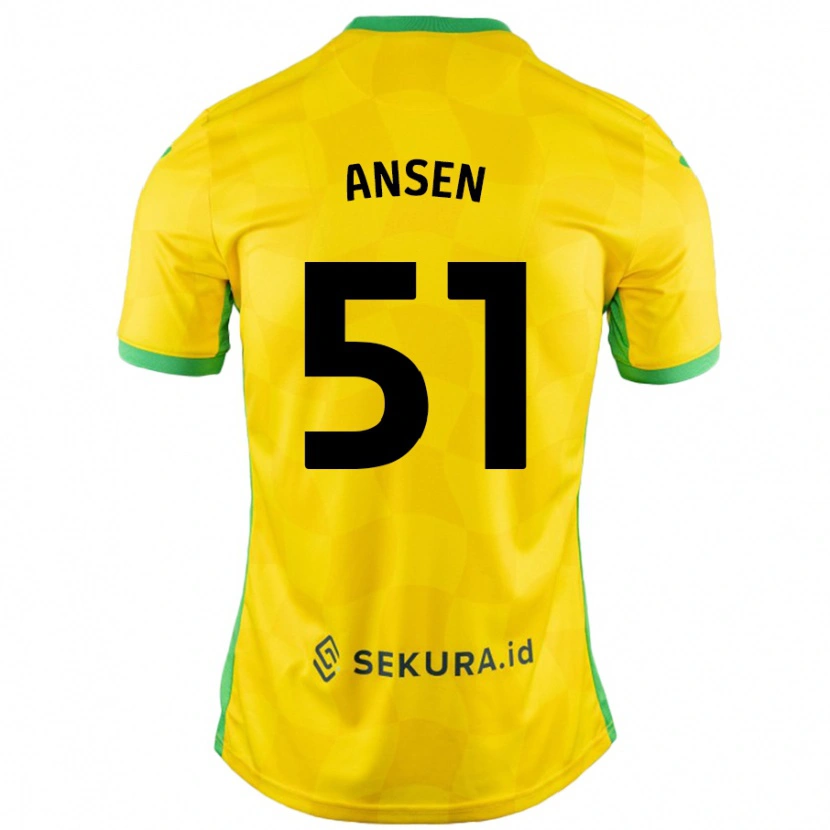 Danxen Damen Caleb Ansen #51 Gelb Grün Heimtrikot Trikot 2024/25 T-Shirt Schweiz