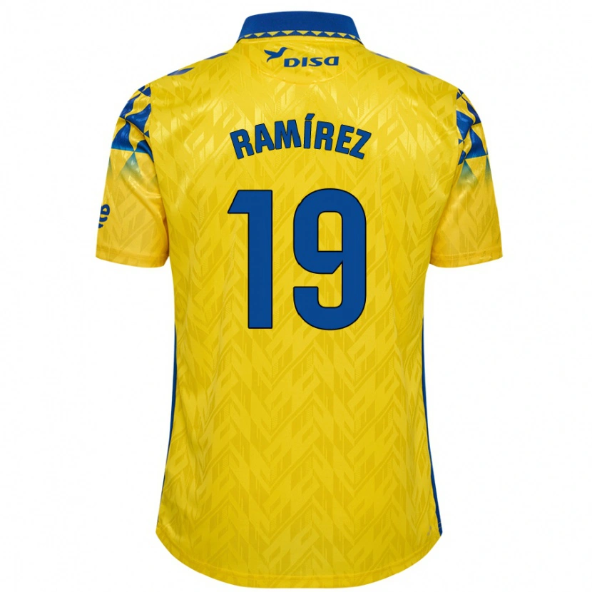 Danxen Damen Sandro Ramírez #19 Gelb Blau Heimtrikot Trikot 2024/25 T-Shirt Schweiz