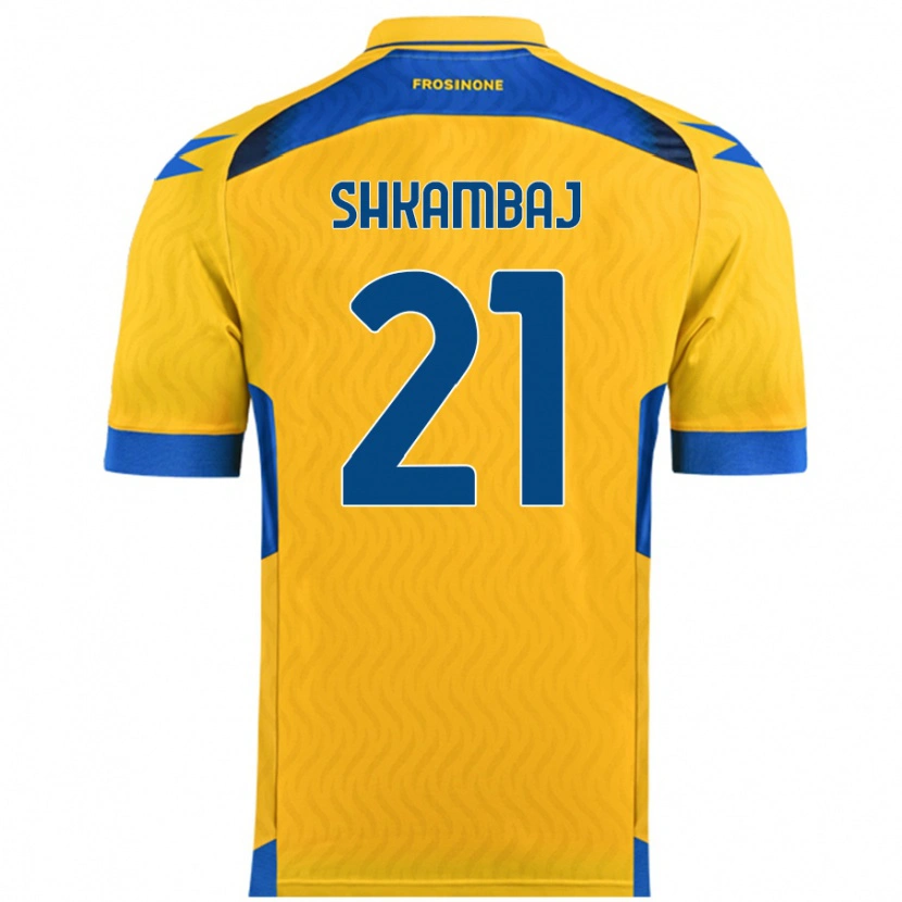 Danxen Damen Ardit Shkambaj #21 Gelb Heimtrikot Trikot 2024/25 T-Shirt Schweiz