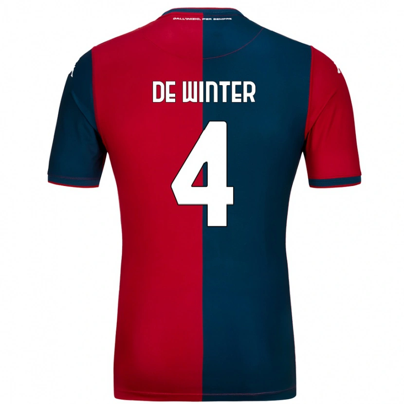 Danxen Damen Koni De Winter #4 Rot Dunkelblau Heimtrikot Trikot 2024/25 T-Shirt Schweiz