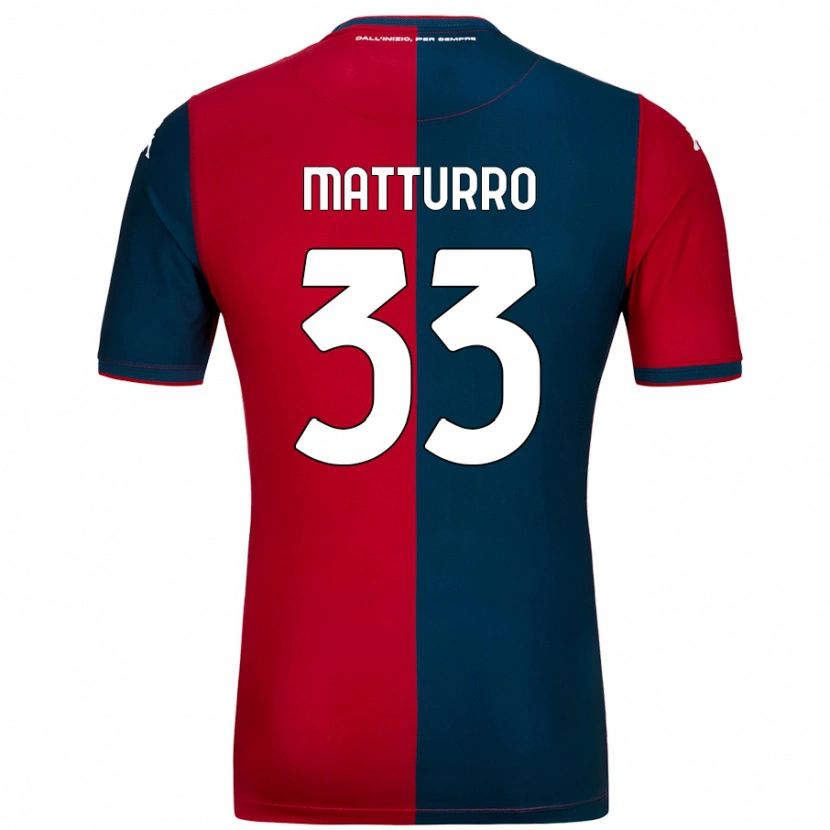 Danxen Damen Alan Matturro #33 Rot Dunkelblau Heimtrikot Trikot 2024/25 T-Shirt Schweiz