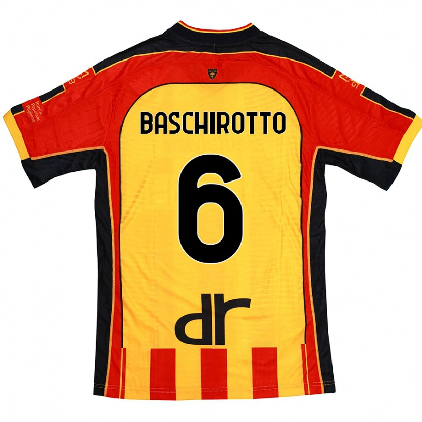 Danxen Damen Federico Baschirotto #6 Gelb Rot Heimtrikot Trikot 2024/25 T-Shirt Schweiz