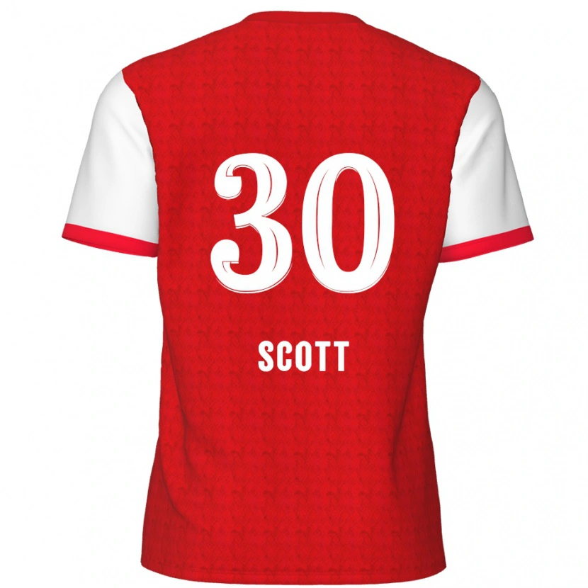 Danxen Damen Christopher Scott #30 Rot Weiß Heimtrikot Trikot 2024/25 T-Shirt Schweiz