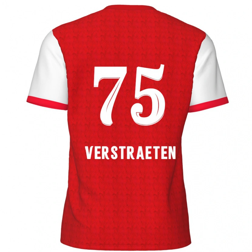 Danxen Damen Andreas Verstraeten #75 Rot Weiß Heimtrikot Trikot 2024/25 T-Shirt Schweiz