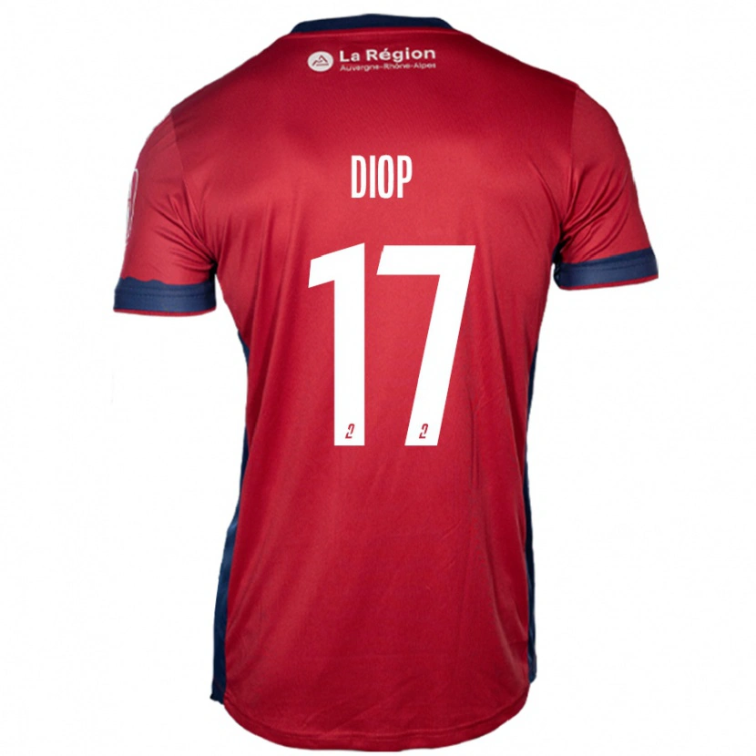 Danxen Damen Ousmane Diop #17 Hellburgunderrot Heimtrikot Trikot 2024/25 T-Shirt Schweiz