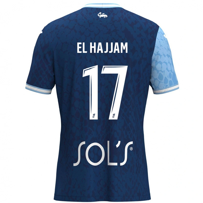 Danxen Damen Oualid El Hajjam #17 Himmelblau Dunkelblau Heimtrikot Trikot 2024/25 T-Shirt Schweiz