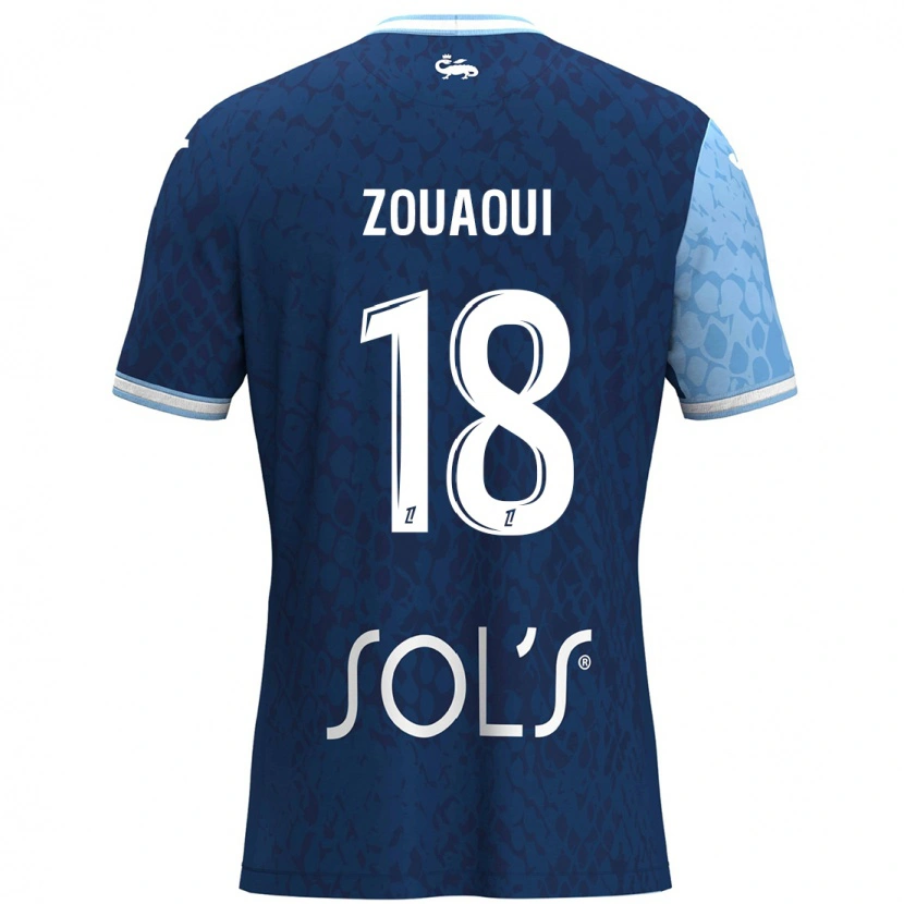 Danxen Damen Yanis Zouaoui #18 Himmelblau Dunkelblau Heimtrikot Trikot 2024/25 T-Shirt Schweiz