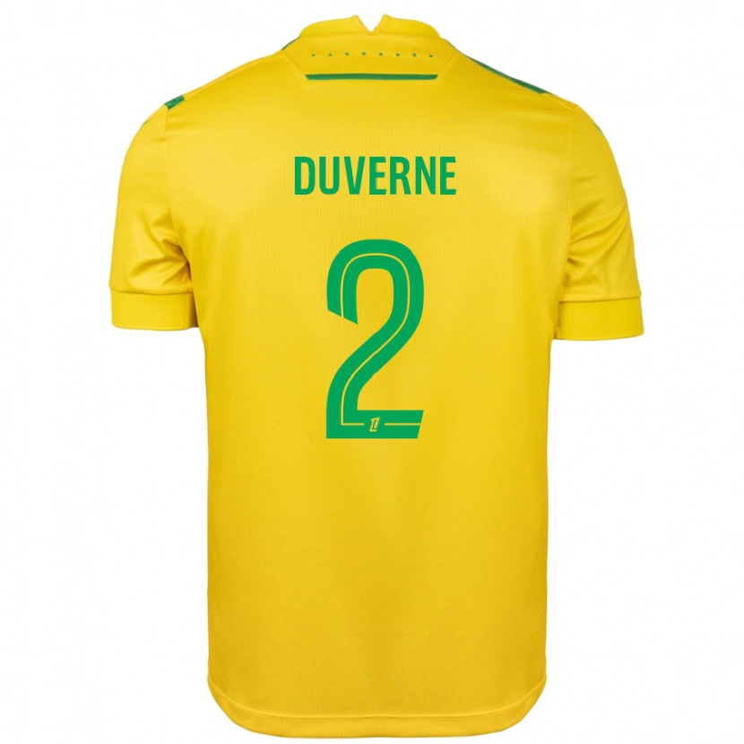Danxen Damen Jean-Kévin Duverne #2 Gelb Grün Heimtrikot Trikot 2024/25 T-Shirt Schweiz