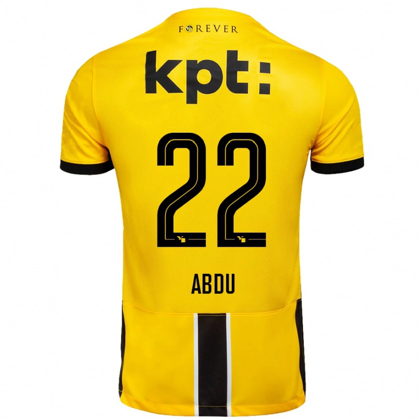 Danxen Damen Abdu Conté #22 Gelb Schwarz Heimtrikot Trikot 2024/25 T-Shirt Schweiz