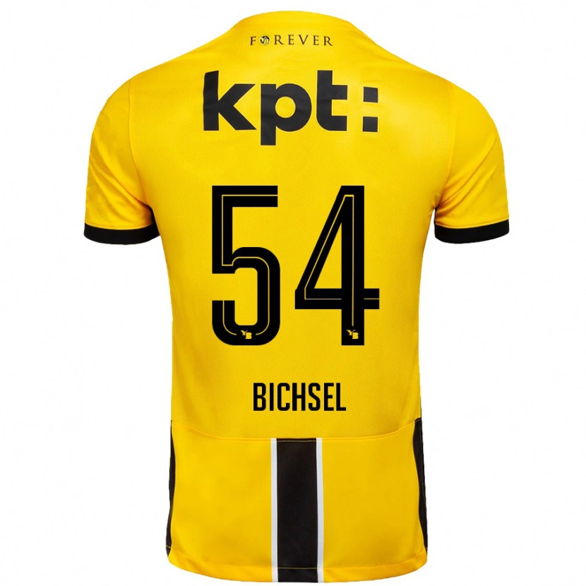 Danxen Damen Joel Bichsel #54 Gelb Schwarz Heimtrikot Trikot 2024/25 T-Shirt Schweiz