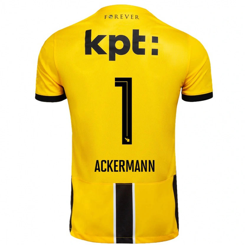 Danxen Damen Jara Ackermann #1 Gelb Schwarz Heimtrikot Trikot 2024/25 T-Shirt Schweiz