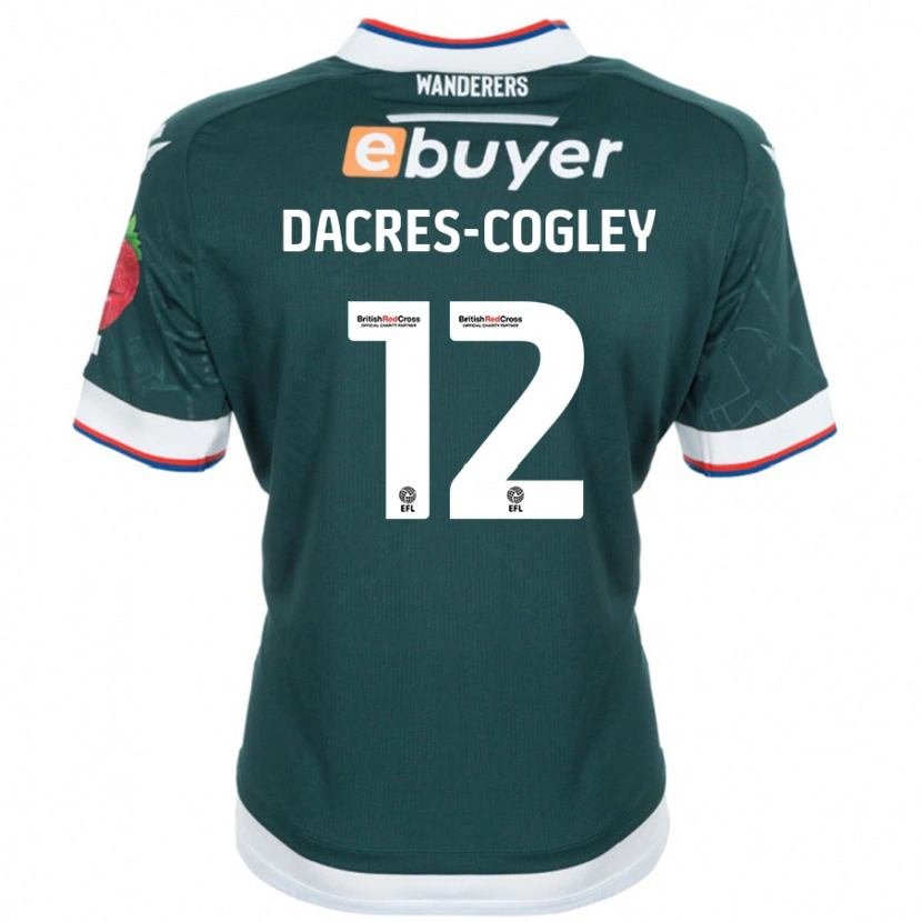 Danxen Damen Josh Dacres-Cogley #12 Dunkelgrün Auswärtstrikot Trikot 2024/25 T-Shirt Schweiz