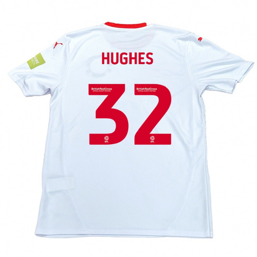 Danxen Damen Kayden Hughes #32 Weiß Auswärtstrikot Trikot 2024/25 T-Shirt Schweiz