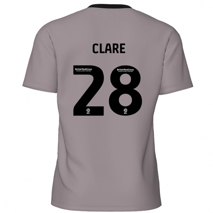 Danxen Damen Sean Clare #28 Grau Auswärtstrikot Trikot 2024/25 T-Shirt Schweiz