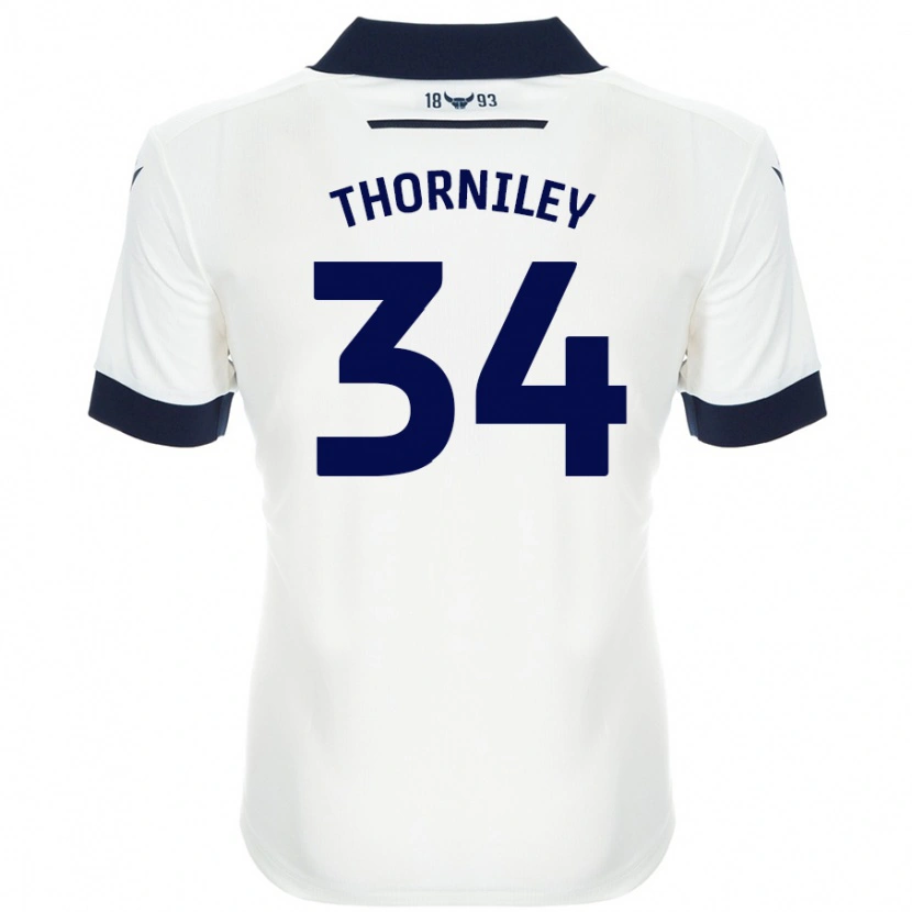 Danxen Damen Jordan Thorniley #34 Weiß Marineblau Auswärtstrikot Trikot 2024/25 T-Shirt Schweiz