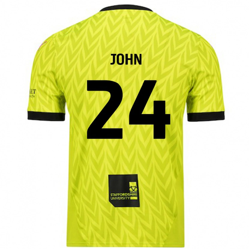 Danxen Damen Kyle John #24 Fluoreszierend Grün Auswärtstrikot Trikot 2024/25 T-Shirt Schweiz