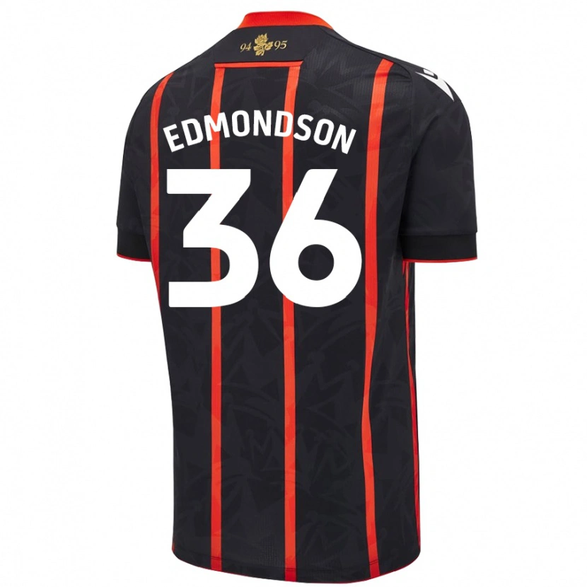 Danxen Damen James Edmondson #36 Schwarz Rot Auswärtstrikot Trikot 2024/25 T-Shirt Schweiz