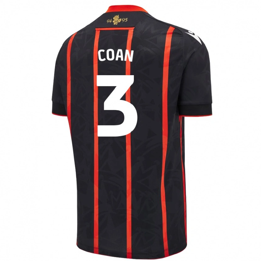 Danxen Damen Hannah Coan #3 Schwarz Rot Auswärtstrikot Trikot 2024/25 T-Shirt Schweiz