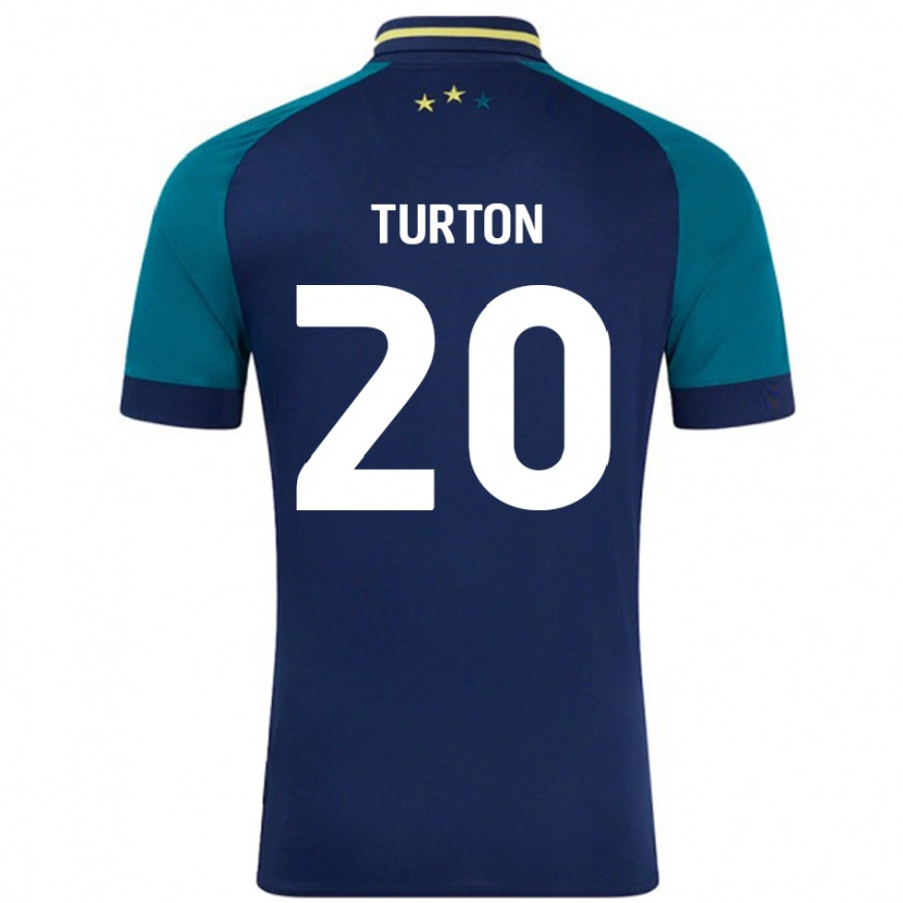 Danxen Damen Ollie Turton #20 Marine Dunkelgrün Auswärtstrikot Trikot 2024/25 T-Shirt Schweiz