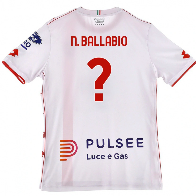 Danxen Damen Nicolò Ballabio #0 Weiß Rot Auswärtstrikot Trikot 2024/25 T-Shirt Schweiz