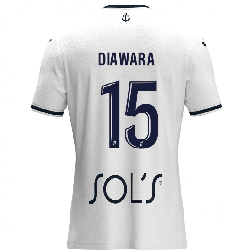 Danxen Damen Kandet Diawara #15 Weiß Dunkelblau Auswärtstrikot Trikot 2024/25 T-Shirt Schweiz