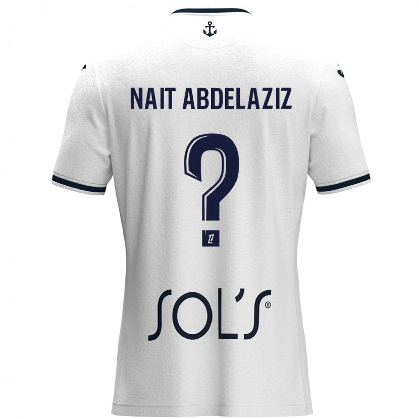 Danxen Damen Elias Naït Abdelaziz #0 Weiß Dunkelblau Auswärtstrikot Trikot 2024/25 T-Shirt Schweiz