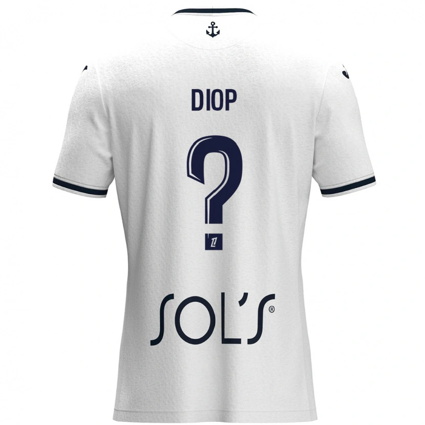 Danxen Damen Doro Diop #0 Weiß Dunkelblau Auswärtstrikot Trikot 2024/25 T-Shirt Schweiz