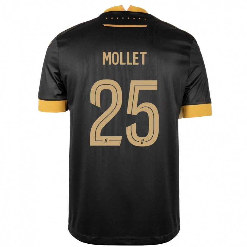 Danxen Damen Florent Mollet #25 Schwarz Braun Auswärtstrikot Trikot 2024/25 T-Shirt Schweiz