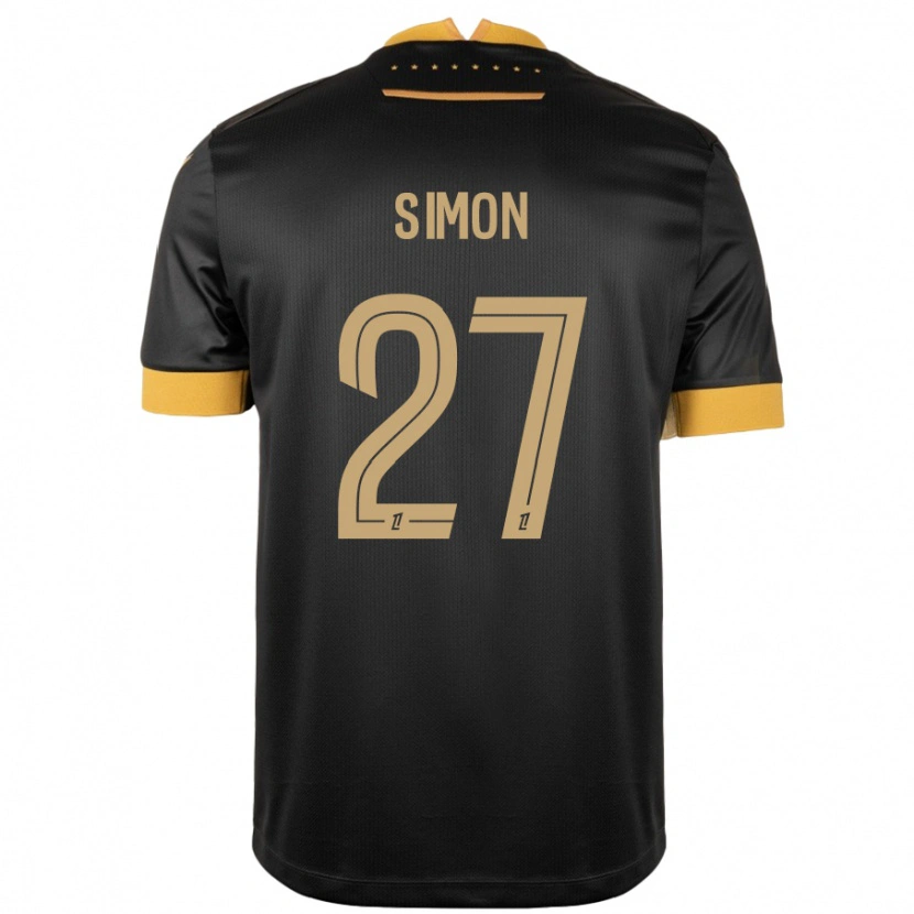 Danxen Damen Moses Simon #27 Schwarz Braun Auswärtstrikot Trikot 2024/25 T-Shirt Schweiz