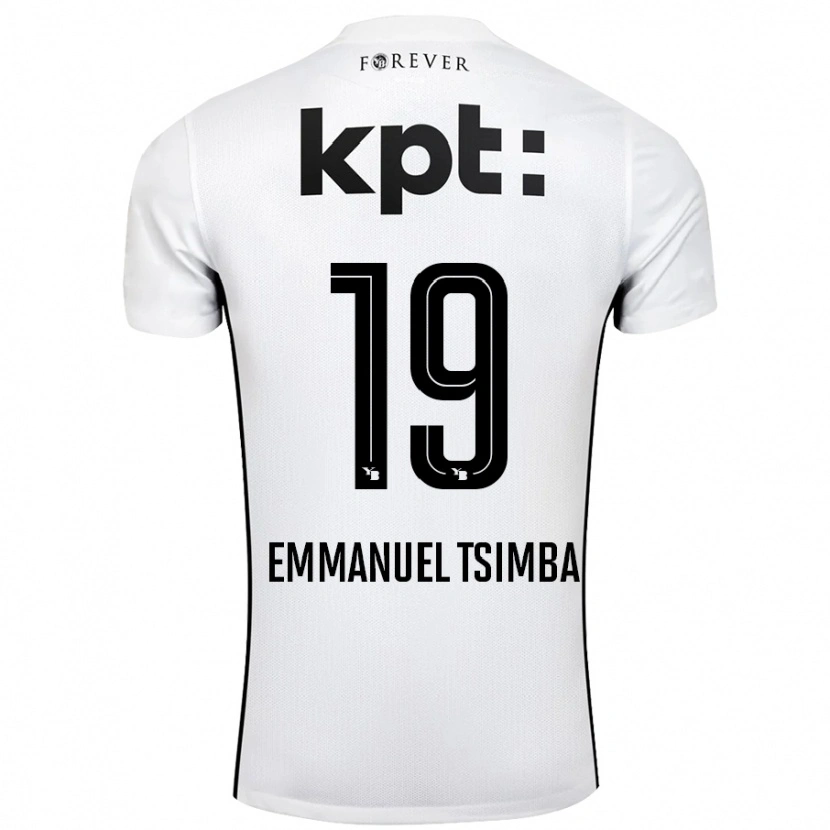 Danxen Damen Felix Emmanuel Tsimba #19 Weiß Schwarz Auswärtstrikot Trikot 2024/25 T-Shirt Schweiz