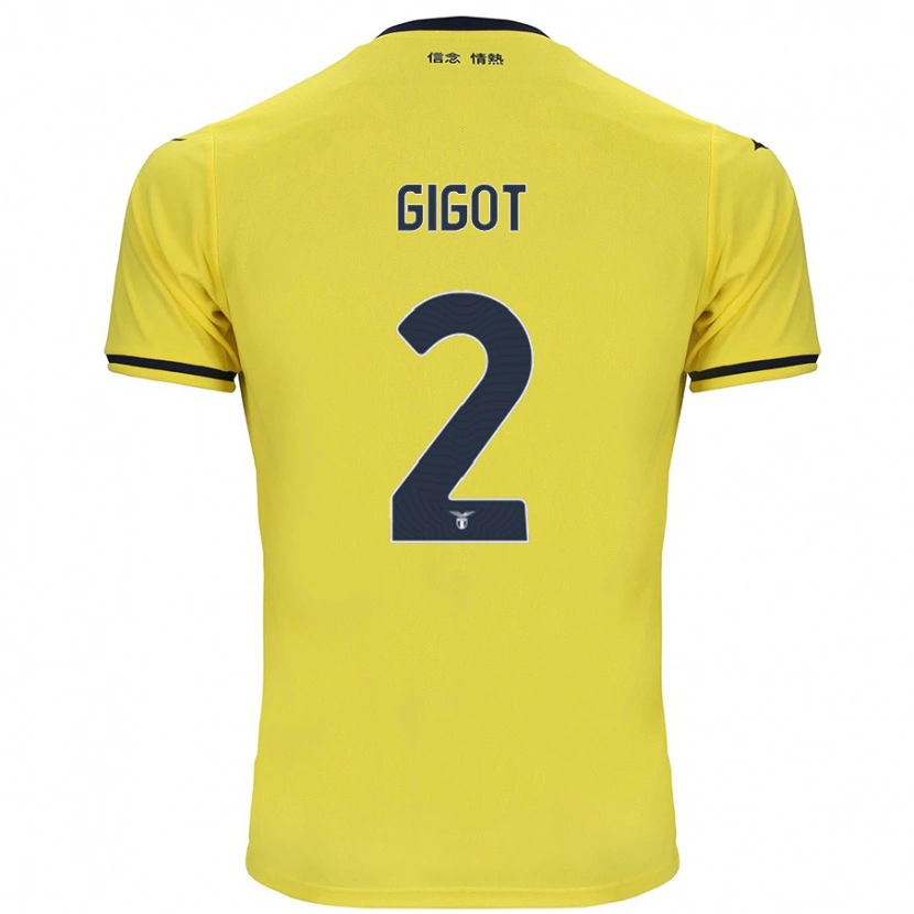 Danxen Kinder Samuel Gigot #2 Gelb Auswärtstrikot Trikot 2024/25 T-Shirt Schweiz
