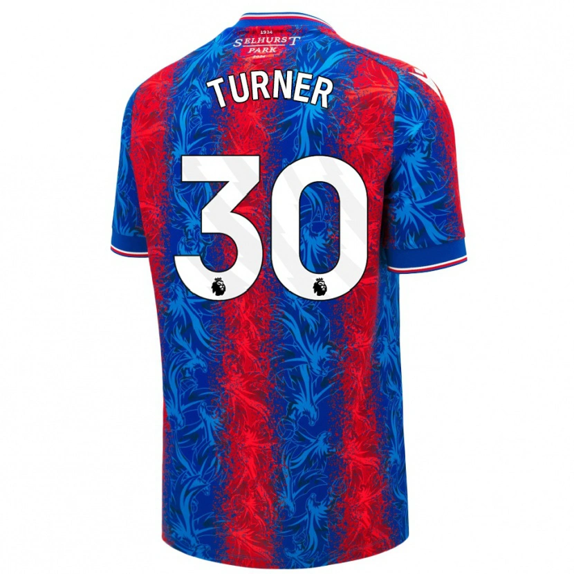 Danxen Kinder Matt Turner #30 Rot Blauen Streifen Heimtrikot Trikot 2024/25 T-Shirt Schweiz