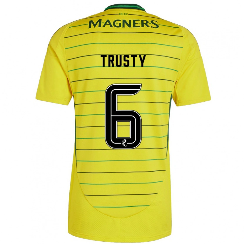 Danxen Kinder Auston Trusty #6 Gelb Auswärtstrikot Trikot 2024/25 T-Shirt Schweiz