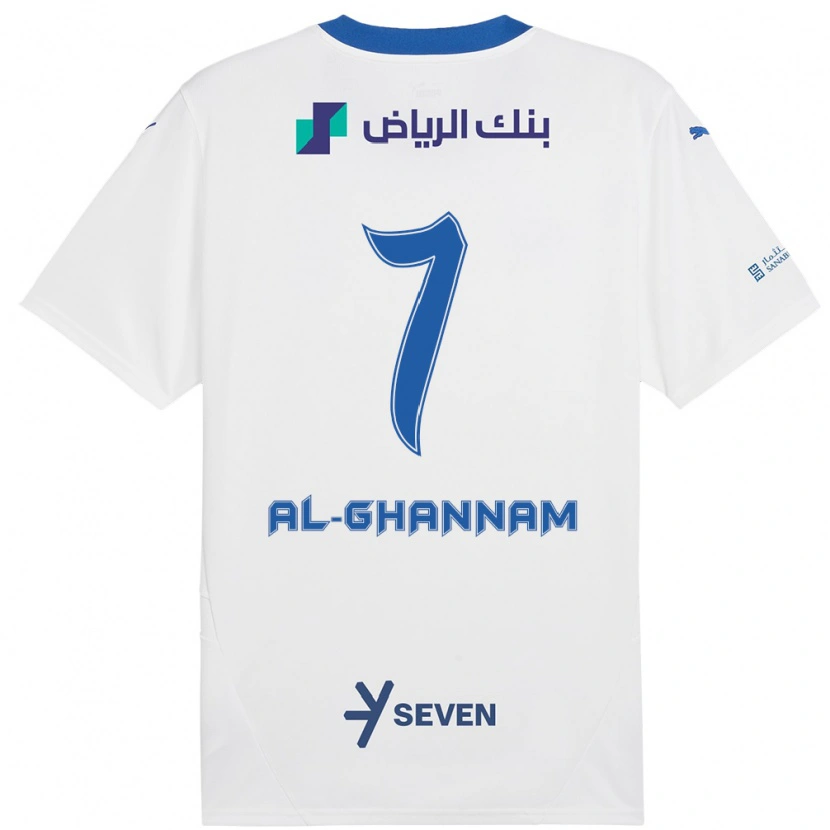 Danxen Kinder Khalid Al-Ghannam #7 Weiß Blau Auswärtstrikot Trikot 2024/25 T-Shirt Schweiz