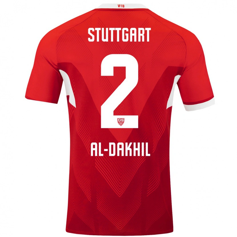 Danxen Kinder Ameen Al-Dakhil #2 Rot Weiß Auswärtstrikot Trikot 2024/25 T-Shirt Schweiz