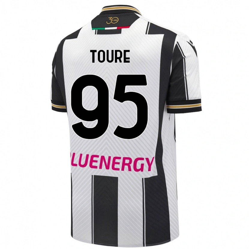 Danxen Kinder Isaak Touré #95 Weiß Schwarz Heimtrikot Trikot 2024/25 T-Shirt Schweiz
