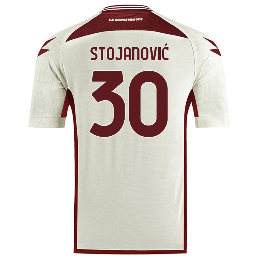 Danxen Kinder Petar Stojanović #30 Cremefarben Auswärtstrikot Trikot 2024/25 T-Shirt Schweiz