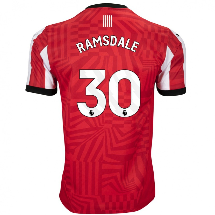 Danxen Herren Aaron Ramsdale #30 Rot Weiß Heimtrikot Trikot 2024/25 T-Shirt Schweiz