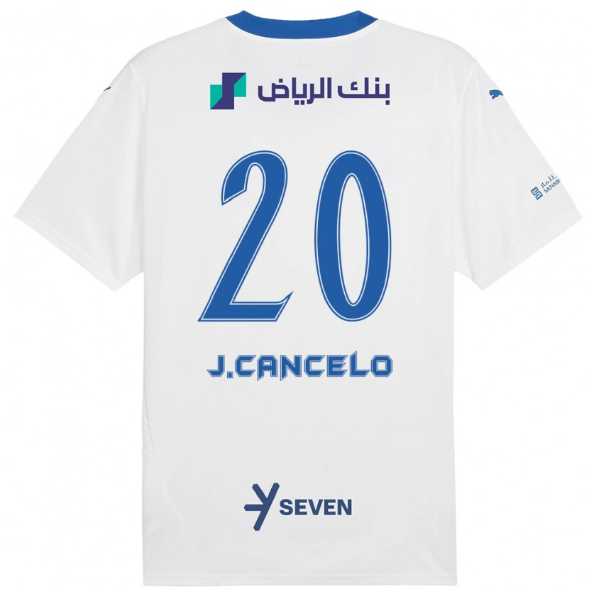 Danxen Herren João Cancelo #20 Weiß Blau Auswärtstrikot Trikot 2024/25 T-Shirt Schweiz