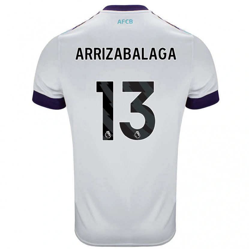 Danxen Herren Kepa Arrizabalaga #13 Weiß Grün Lila Auswärtstrikot Trikot 2024/25 T-Shirt Schweiz