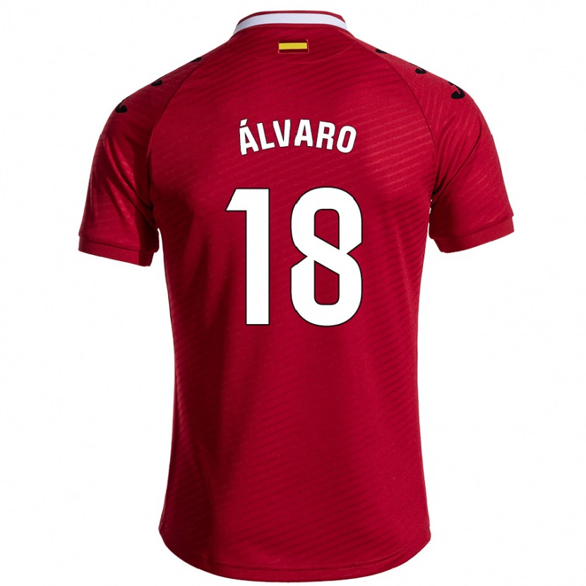 Danxen Herren Álvaro Rodríguez #18 Dunkelrot Auswärtstrikot Trikot 2024/25 T-Shirt Schweiz